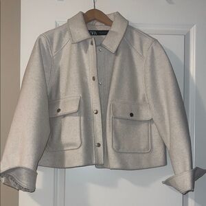 Zara Women's Beige Utility Jacket